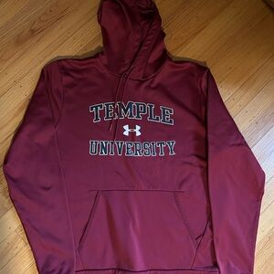 Temple University Under Armour Red Fleece Hoodie